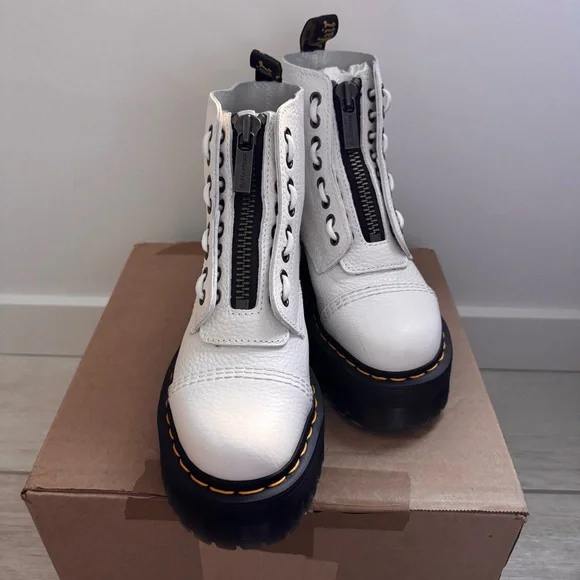 Dr. Martens Sinclair Platform Bootie (white) - Picture 1 of 9
